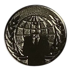 Anonymous Symbol Internet Meme Lapel Pin Unisex Sliver Tone 1"